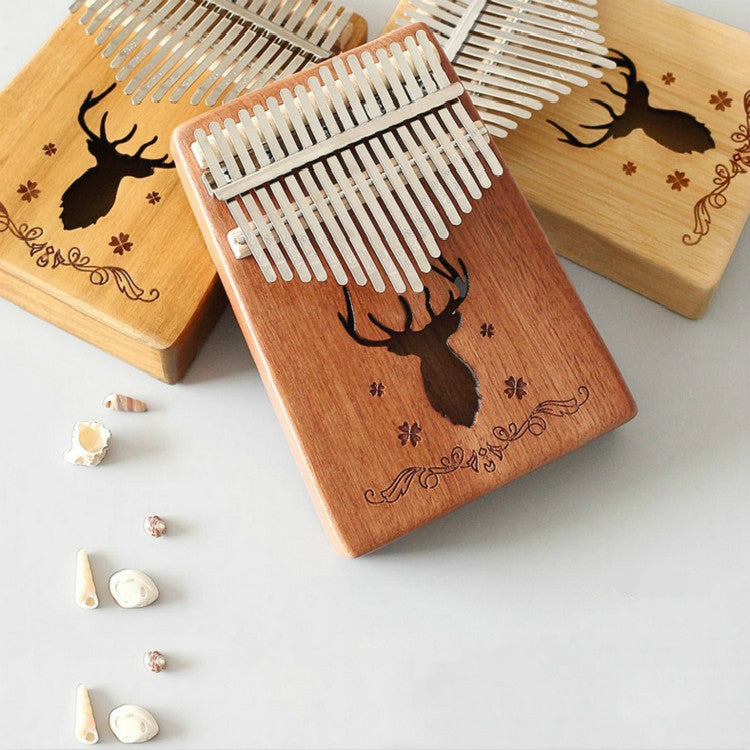 17-tone Kalimba Portable Thumb Piano, Mahogany-Classic Deer, Bamboo-Classic Deer, Mahogany-Sun God, Mahogany-Six-Pointed Star, Mahogany-Blue (Classic Deer), Spruce-Classic Deer, White-Classic Deer, Acacia-Classic Deer, Sapele-Classic Deer��������������...