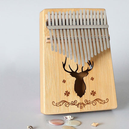 17-tone Kalimba Portable Thumb Piano, Mahogany-Classic Deer, Bamboo-Classic Deer, Mahogany-Sun God, Mahogany-Six-Pointed Star, Mahogany-Blue (Classic Deer), Spruce-Classic Deer, White-Classic Deer, Acacia-Classic Deer, Sapele-Classic Deer��������������...