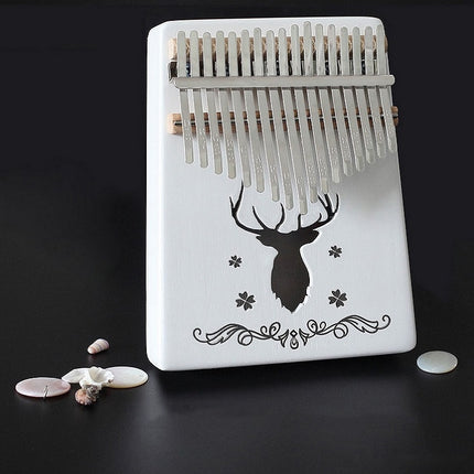 17-tone Kalimba Portable Thumb Piano, Mahogany-Classic Deer, Bamboo-Classic Deer, Mahogany-Sun God, Mahogany-Six-Pointed Star, Mahogany-Blue (Classic Deer), Spruce-Classic Deer, White-Classic Deer, Acacia-Classic Deer, Sapele-Classic Deer��������������...