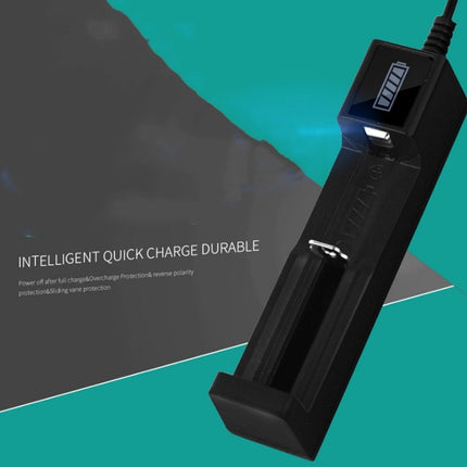 10 PCS USB 18650 Battery Single Slot Holder Charger with Flashlight Function