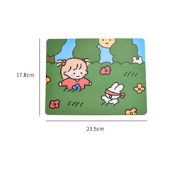 5 PCS Creative Cute Cartoon Rabbit Girl Mouse Pad Laptop Student Mouse Pad, Sofa, Hide and seek, Sleeping, Eating