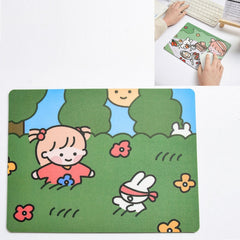 5 PCS Creative Cute Cartoon Rabbit Girl Mouse Pad Laptop Student Mouse Pad, Sofa, Hide and seek, Sleeping, Eating