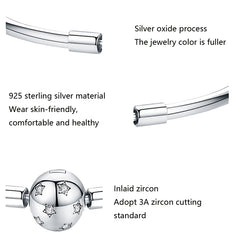 S925 Sterling Silver Star Bracelet DIY Beaded Bracelet