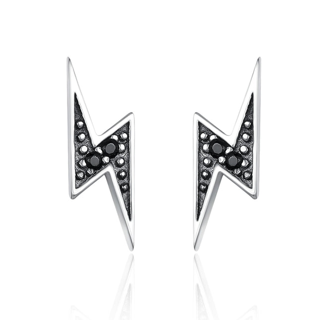 S925 Sterling Silver Stud Earrings Lightning Lady Diamond Earring