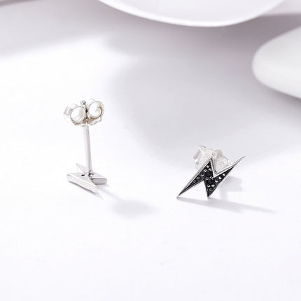 S925 Sterling Silver Stud Earrings Lightning Lady Diamond Earring