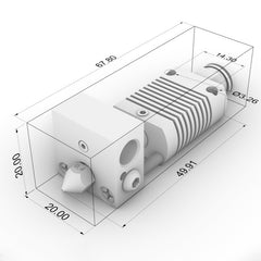 Anet ET4 Hot-end Extrusion Head Adaptor with Heating Rod Thermistor 3D Printer Extrusion Head Kit