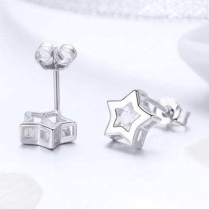 DIY Star Earrings S925 Sterling Silver Earrings
