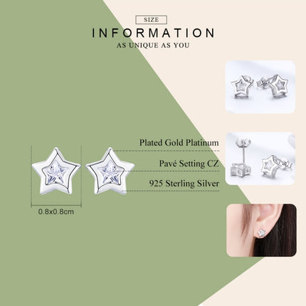 DIY Star Earrings S925 Sterling Silver Earrings