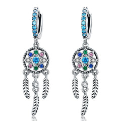 S925 Sterling Silver Retro Long Tassel Earrings