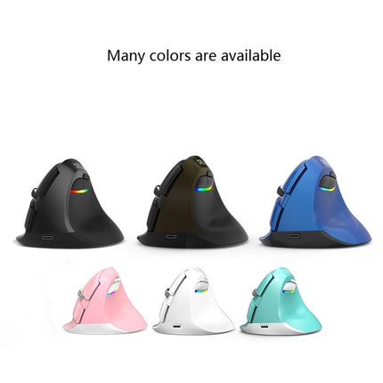 DELUX M618Mini Colorful Wireless Luminous Vertical Mouse Bluetooth Rechargeable Vertical Mouse, Cherry pink, Pearl blue, Mint Green, Elegant black, Classic black, Color white