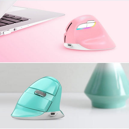 DELUX M618Mini Colorful Wireless Luminous Vertical Mouse Bluetooth Rechargeable Vertical Mouse, Cherry pink, Pearl blue, Mint Green, Elegant black, Classic black, Color white