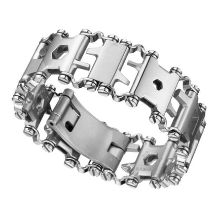 Multifunctional Stainless Steel Outdoor Survive Tool Bracelet for Men