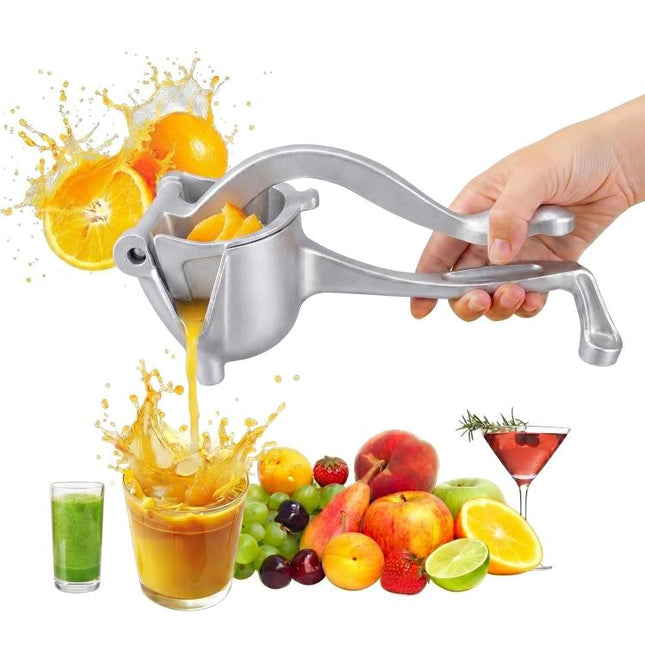 LsCook Aluminum Detachable Manual Juicer Lemon Watermelon Orange Fruit Juicer, Silver