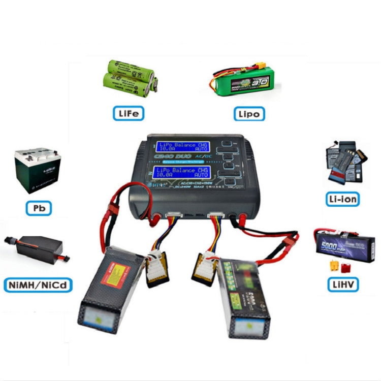 HTRC C240 Balanced Lithium Battery Charger Remote Control Airplane Toy Charger, US Plug, EU Plug