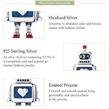 Robot S925 Sterling Silver Earrings Dripping Oil Hypoallergenic Earrings