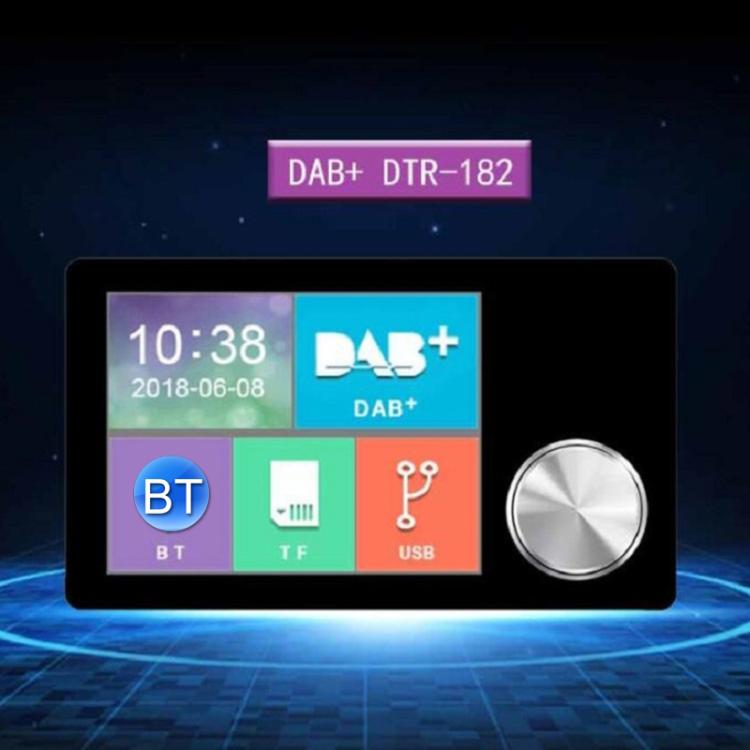 2.8 inch Car DAB+Digital Broadcasting Colorful Screen Receiver FM Forwarding AUX Output, 2.8 inch