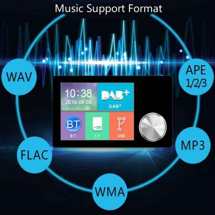 2.8 inch Car DAB+Digital Broadcasting Colorful Screen Receiver FM Forwarding AUX Output