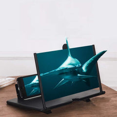 Pull-out Mobile Phone Screen Magnifier 3D Video Desktop Mobile Phone Holder, 10 inch, 12 inch