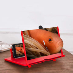 Pull-out Mobile Phone Screen Magnifier 3D Video Desktop Mobile Phone Holder, 10 inch, 12 inch