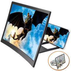 12 inch Curved Screen Mobile Phone Screen Magnifier 3D High-definition Screen Magnifier Multifunctional Lazy Bracket