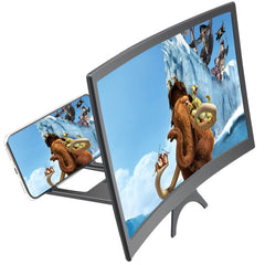 12 inch Curved Screen Mobile Phone Screen Magnifier 3D High-definition Screen Magnifier Multifunctional Lazy Bracket