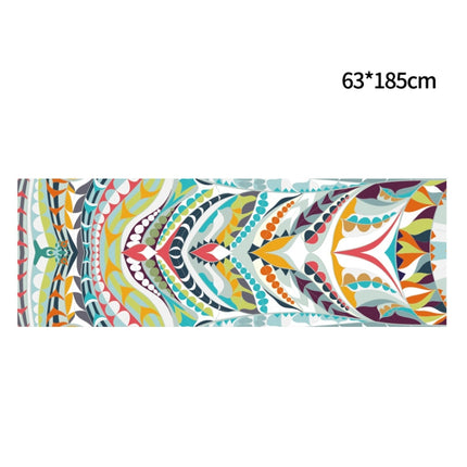 Portable Printed Non-slip Environmental Protection Yoga Mat Drape, Size: 185 x 63cm, Practitioner, Tibetan Green Lotus, Huilongqing, Mandolin, Green Lucky Elephant, Red Heart Lotus, Saint Golden Wolf, Sacred Heart Lotus, Century Lotus, Powder Bit Line�...