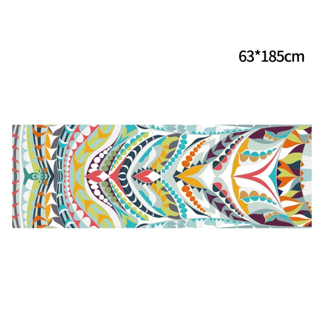Portable Printed Non-slip Environmental Protection Yoga Mat Drape, Size: 185 x 63cm, Practitioner, Tibetan Green Lotus, Huilongqing, Mandolin, Green Lucky Elephant, Red Heart Lotus, Saint Golden Wolf, Sacred Heart Lotus, Century Lotus, Powder Bit Line�...