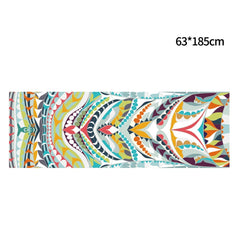 Portable Printed Non-slip Environmental Protection Yoga Mat Drape, Size: 185 x 63cm, Practitioner, Tibetan Green Lotus, Huilongqing, Mandolin, Green Lucky Elephant, Red Heart Lotus, Saint Golden Wolf, Sacred Heart Lotus, Century Lotus, Powder Bit Line�...