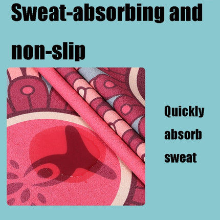 Portable Printed Non-slip Environmental Protection Yoga Mat Drape, Size: 185 x 63cm, Practitioner, Tibetan Green Lotus, Huilongqing, Mandolin, Green Lucky Elephant, Red Heart Lotus, Saint Golden Wolf, Sacred Heart Lotus, Century Lotus, Powder Bit Line�...