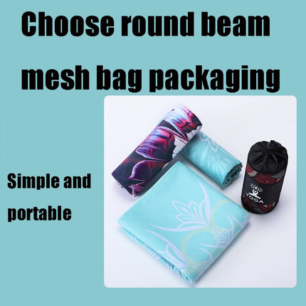 Portable Printed Non-slip Environmental Protection Yoga Mat Drape, Size: 185 x 63cm, Practitioner, Tibetan Green Lotus, Huilongqing, Mandolin, Green Lucky Elephant, Red Heart Lotus, Saint Golden Wolf, Sacred Heart Lotus, Century Lotus, Powder Bit Line�...