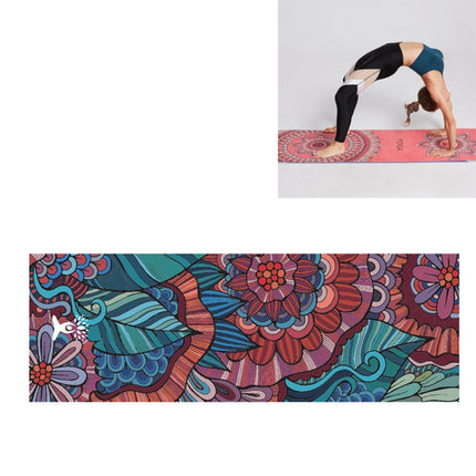 Portable Printed Non-slip Environmental Protection Yoga Mat Drape, Size: 185 x 63cm, Practitioner, Tibetan Green Lotus, Huilongqing, Mandolin, Green Lucky Elephant, Red Heart Lotus, Saint Golden Wolf, Sacred Heart Lotus, Century Lotus, Powder Bit Line�...