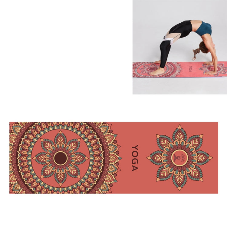 Portable Printed Non-slip Environmental Protection Yoga Mat Drape, Size: 185 x 63cm, Practitioner, Tibetan Green Lotus, Huilongqing, Mandolin, Green Lucky Elephant, Red Heart Lotus, Saint Golden Wolf, Sacred Heart Lotus, Century Lotus, Powder Bit Line�...