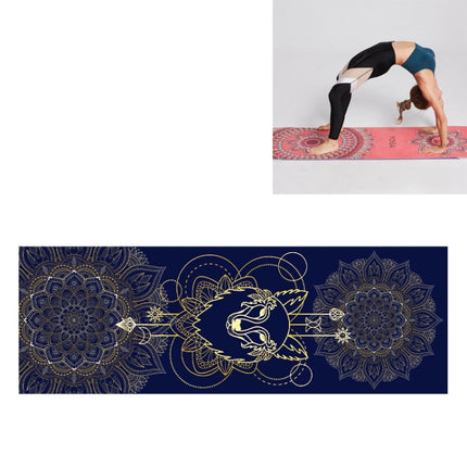 Portable Printed Non-slip Environmental Protection Yoga Mat Drape, Size: 185 x 63cm, Practitioner, Tibetan Green Lotus, Huilongqing, Mandolin, Green Lucky Elephant, Red Heart Lotus, Saint Golden Wolf, Sacred Heart Lotus, Century Lotus, Powder Bit Line�...