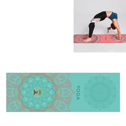 Portable Printed Non-slip Environmental Protection Yoga Mat Drape, Size: 185 x 63cm, Practitioner, Tibetan Green Lotus, Huilongqing, Mandolin, Green Lucky Elephant, Red Heart Lotus, Saint Golden Wolf, Sacred Heart Lotus, Century Lotus, Powder Bit Line�...