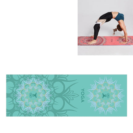 Portable Printed Non-slip Environmental Protection Yoga Mat Drape, Size: 185 x 63cm, Practitioner, Tibetan Green Lotus, Huilongqing, Mandolin, Green Lucky Elephant, Red Heart Lotus, Saint Golden Wolf, Sacred Heart Lotus, Century Lotus, Powder Bit Line�...