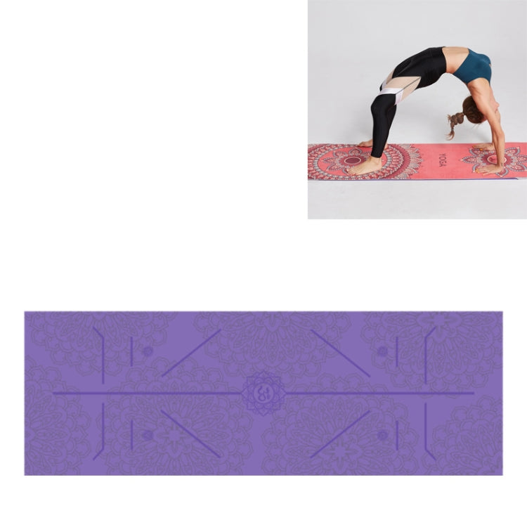 Portable Printed Non-slip Environmental Protection Yoga Mat Drape, Size: 185 x 63cm, Practitioner, Tibetan Green Lotus, Huilongqing, Mandolin, Green Lucky Elephant, Red Heart Lotus, Saint Golden Wolf, Sacred Heart Lotus, Century Lotus, Powder Bit Line�...