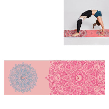 Portable Printed Non-slip Environmental Protection Yoga Mat Drape, Size: 185 x 63cm, Practitioner, Tibetan Green Lotus, Huilongqing, Mandolin, Green Lucky Elephant, Red Heart Lotus, Saint Golden Wolf, Sacred Heart Lotus, Century Lotus, Powder Bit Line�...
