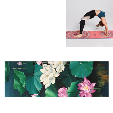 Portable Printed Non-slip Environmental Protection Yoga Mat Drape, Size: 185 x 63cm, Practitioner, Tibetan Green Lotus, Huilongqing, Mandolin, Green Lucky Elephant, Red Heart Lotus, Saint Golden Wolf, Sacred Heart Lotus, Century Lotus, Powder Bit Line�...