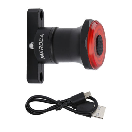 MEROCA MX2 Smart Sensor Brake Tail Light Mountain Bike Light USB Charging Road Bike Night Riding Tail Light, Seat Cushion Installation Black, Seat Cushion Installation Coloful, Seat Cushion Installation Gold Pink, Seat Tube Installation Black