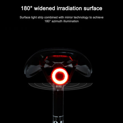 MEROCA MX2 Smart Sensor Brake Tail Light Mountain Bike Light USB Charging Road Bike Night Riding Tail Light, Seat Cushion Installation Black, Seat Cushion Installation Coloful, Seat Cushion Installation Gold Pink, Seat Tube Installation Black