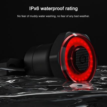 MEROCA MX2 Smart Sensor Brake Tail Light Mountain Bike Light USB Charging Road Bike Night Riding Tail Light, Seat Cushion Installation Black, Seat Cushion Installation Coloful, Seat Cushion Installation Gold Pink, Seat Tube Installation Black