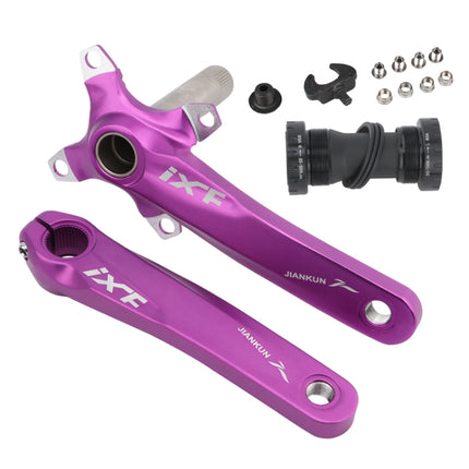 JIANKUN IXF Mountain Bike Hollow Crank Modified Single-plate Left and Right Cranks Crankshaft Bottom Axle, Left and Right Crank, Left and Right Crank+Bottom Bracket