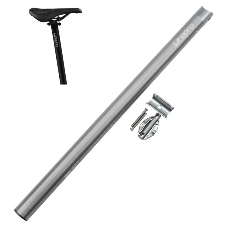 Litepro 412 Folding Bicycle Seatpost 33.9mm LP Plum Blossom Seat Tube, Black, Red, Silver, Golden, Titanium, Electroplating Colorful