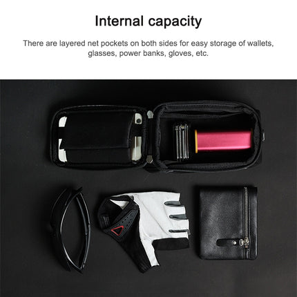 Rhinowalk Bicycle Front Tube Bag Waterproof Mobile Phone Touch Screen Multi-function Bicycle Handlebar Bag