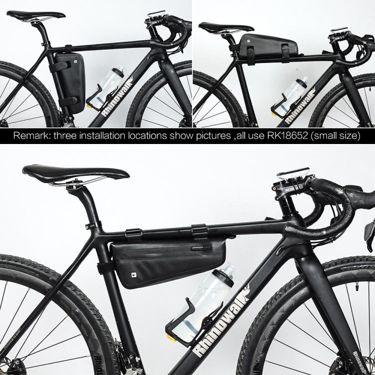 Rhinowalk Bicycle Front Beam Triangle Bag TPU Waterproof Mountain Road Bike Long-distance Riding Saddle Bag, Rhinowalk 2.2L Bicycle Front Beam Bag