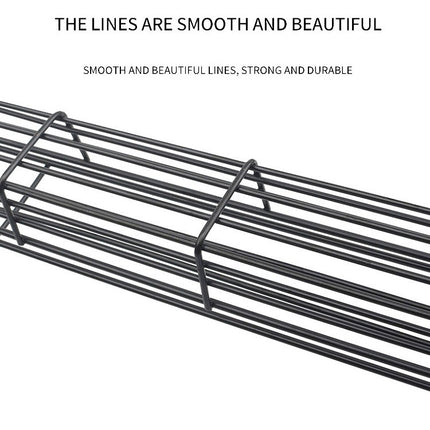 2 PCS Hot Dog Barbecue Cage Sausage Barbecue Clip Barbecue Clip Mesh Wooden Handle Barbecue Mesh Rack, Wood color, Red