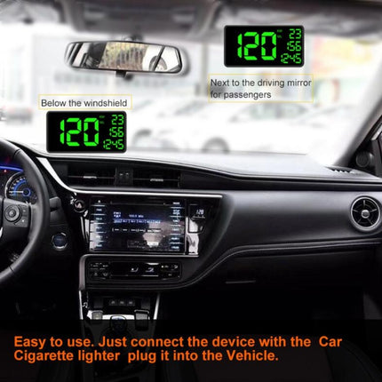 C1090 6.2 inch HUD Car Head-up Display GPS Car Universal Mileage Speed Meter Speeding Alarm / GPS Satellite Speed Measurement