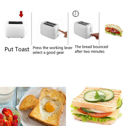 Toaster Home Sandwich Breakfast Machine Automatic Breakfast Toaster, EU Plug, Breakfast Machine