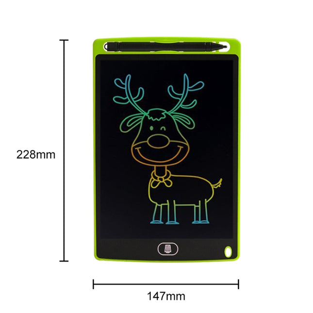 8.5 inch LCD Handwriting Board Children Drawing Graffiti Handwriting Board, Colorful Green