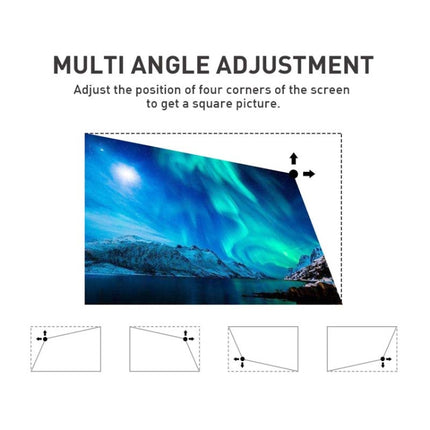 Miniproyector inteligente P11 854x480 DLP con control remoto por infrarrojos, Android 9.0, 2 GB + 16 GB, compatible con WiFi 2,4 G/5 G, Bluetooth, tarjeta TF
